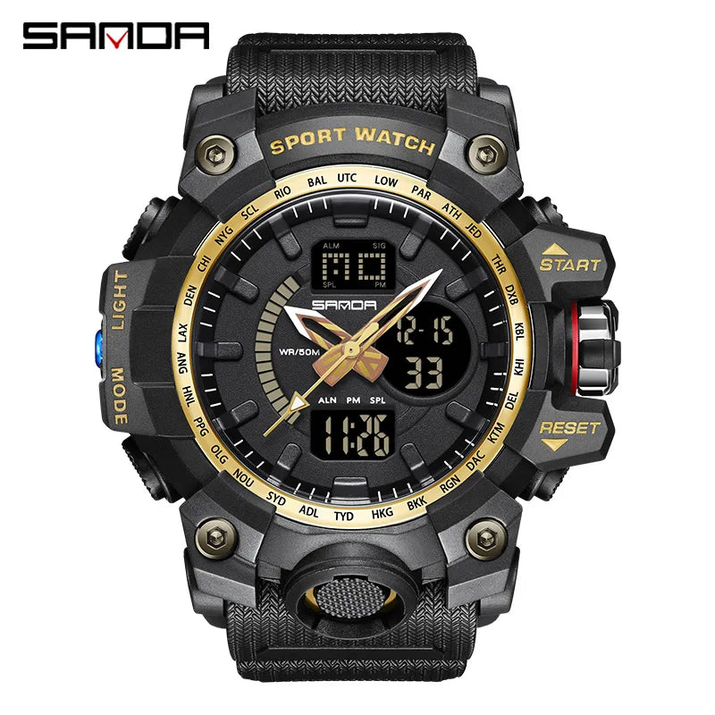 Men's Watches Top Brand Luxury 5ATM Waterproof Sport Military Wristwatch Quartz Watch for Men Clock Relogio Masculino 6024