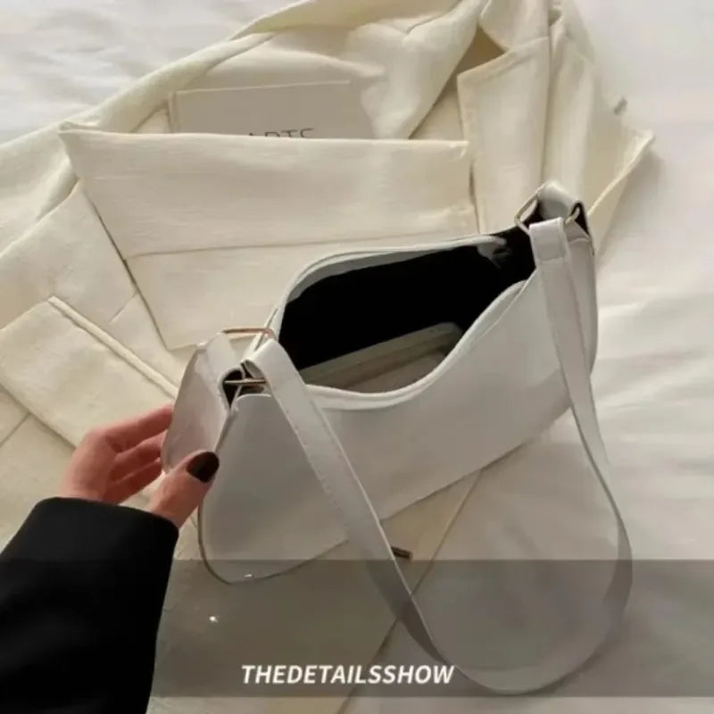 Women's Bag Patent Leather Handbag Versatile Fashion Shoulder Bag Casual Commuting Bag Girl Brand Designer Zipper Small Handbag