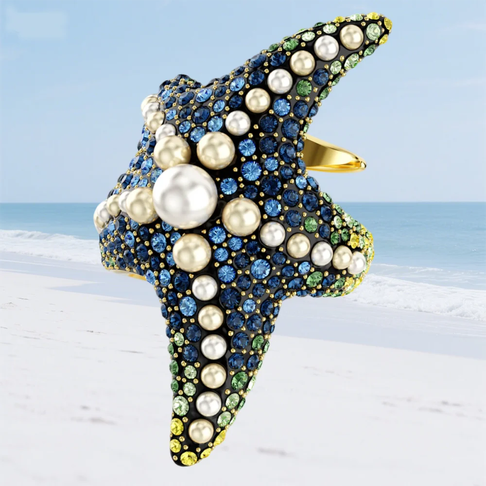 Women's gemstone ring, versatile and fashionable, inlaid with gorgeous colored gemstones, suitable for lovers