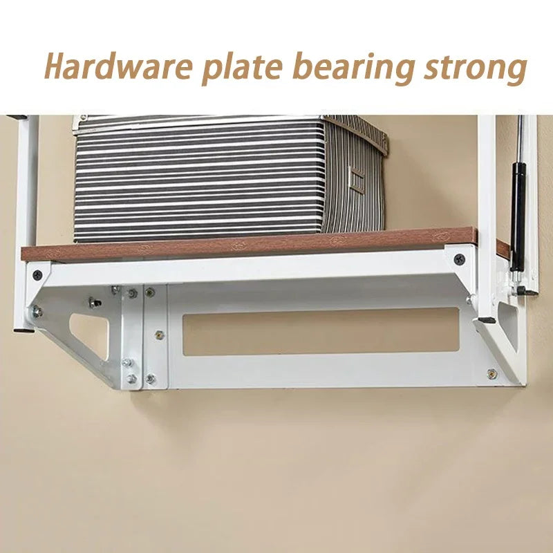 Portable Folding Dining Tables Metal Wall Storage Shelf Multifunctional Restaurants Tables Extendable Dining Room Furniture