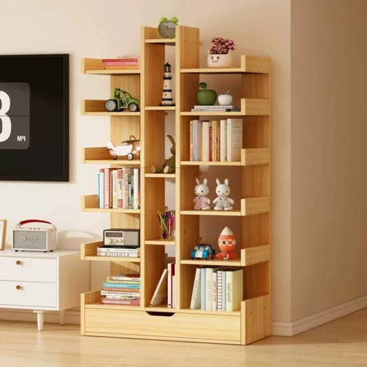 Multi Layer Bookshelf Floor Standing Minimalist Storage Rack Doll Display Rack Household Wall Mounted Partitioned Storage Rack