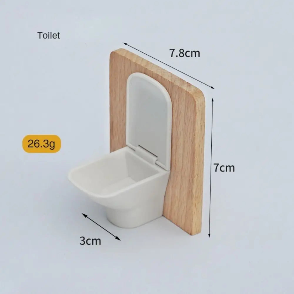 1:12 Dollhouse Simulation Bathroom Toy Simulation White Wash Basin Dollhouse Miniature Bathroom Set Miniature Dollhouse