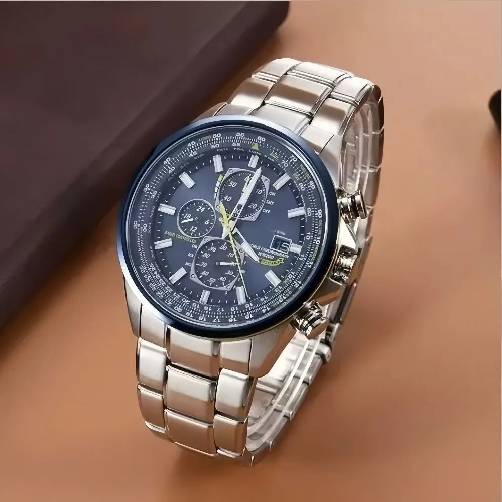 watches for men Quartz Watch Miyota Movement from Japan Multifunctional Series Six Needle Watch with 43mm Dial and Steel Strap