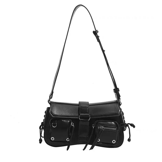 Women's bag 2025 fashion new bag popular PU material high-end feeling baguette bag leisure commuting bag single shoulder bag