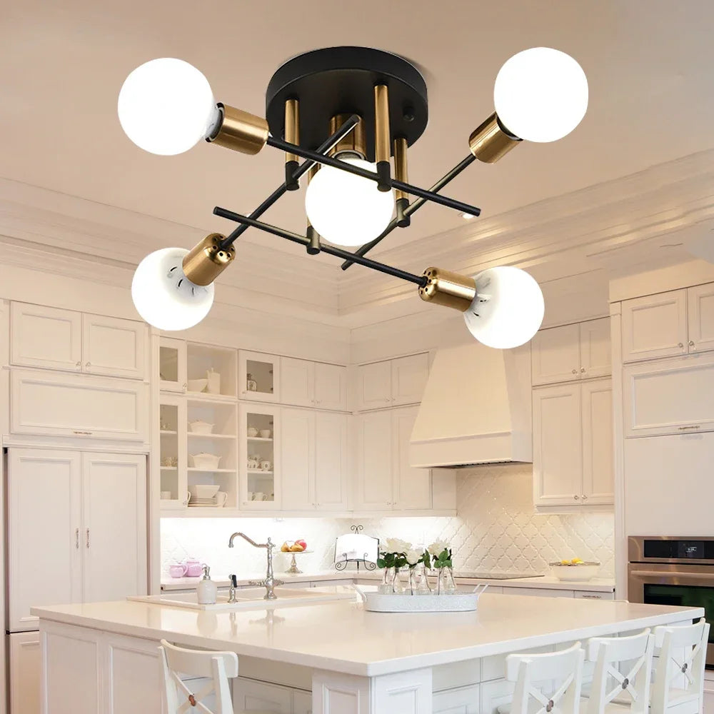LED Lighting Modern Creative Warm Romantic Minimalist Golden Bedroom Personality Living Room Dining Room Ceiling Lamp