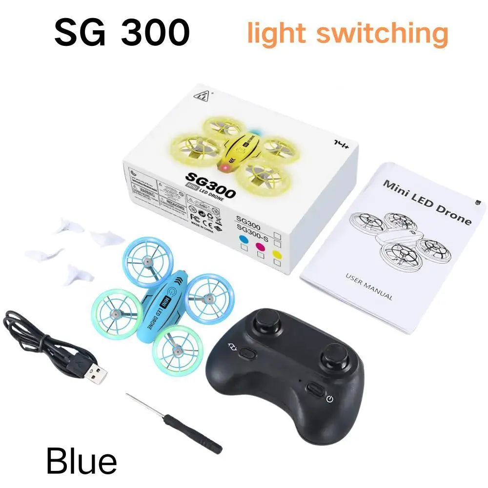 LED 360 ° obstacle avoidance tumbling drone SG300S high lift headless mode remote control aircraft one key take-off drone