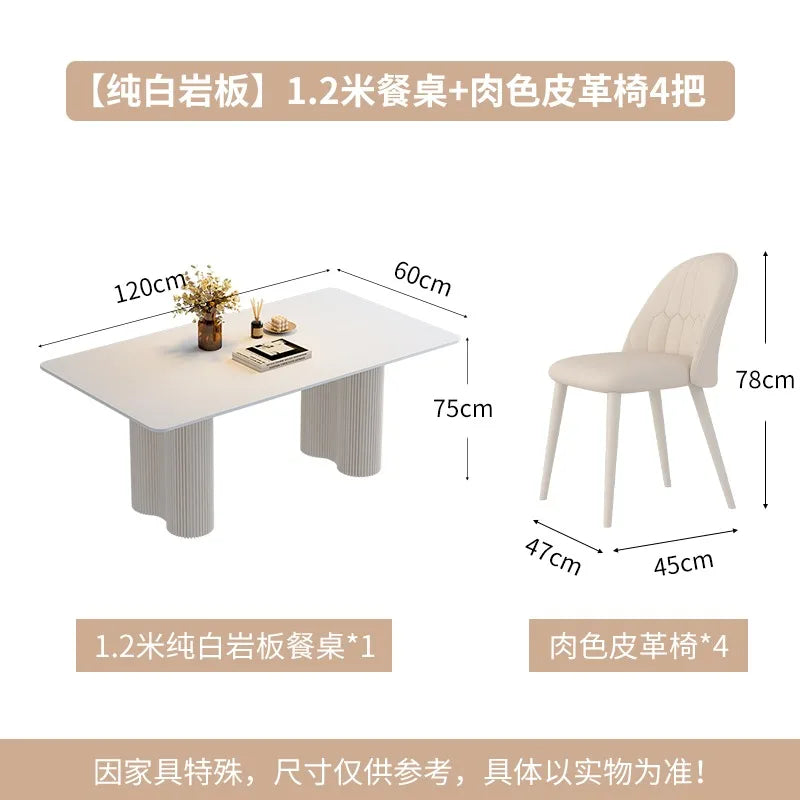 Rectangle Modern Dining Table Luxury Balcony Nordic Breakfast Dining Table Waterproof Design Muebles De Cocina Furnitures