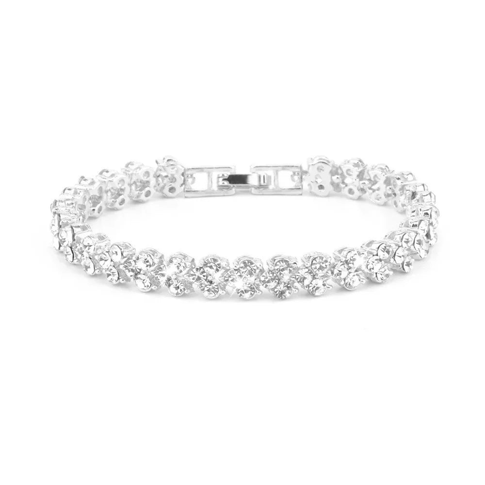 Women's Crystal Bracelet Gold Silver Rose Gold Color Bracelet Weight Bracelet Jewelry Браслеты На Руку Женские Pulseras Mujer 팔찌