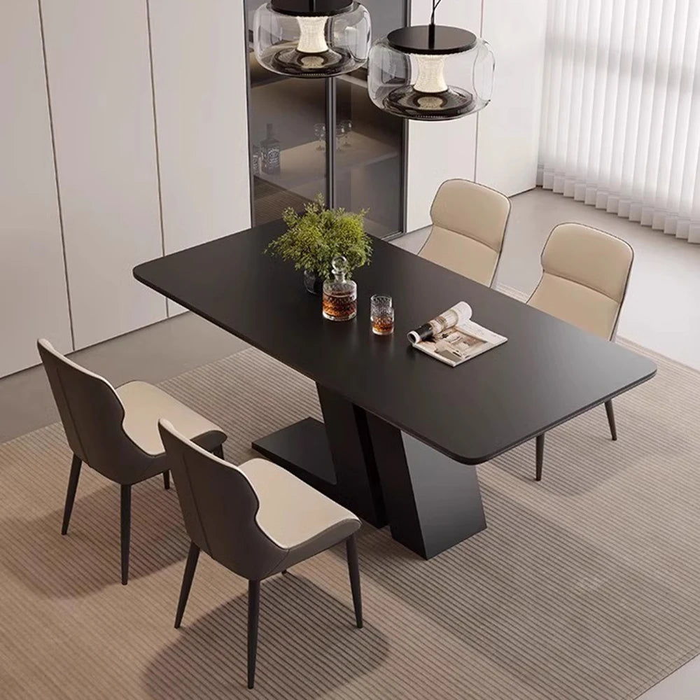 Nordic Living Dining Table Luxury Waterproof 6 People Minimalist Dining Table Rectangle Modern Tavoli Da Pranzo Home Furniture