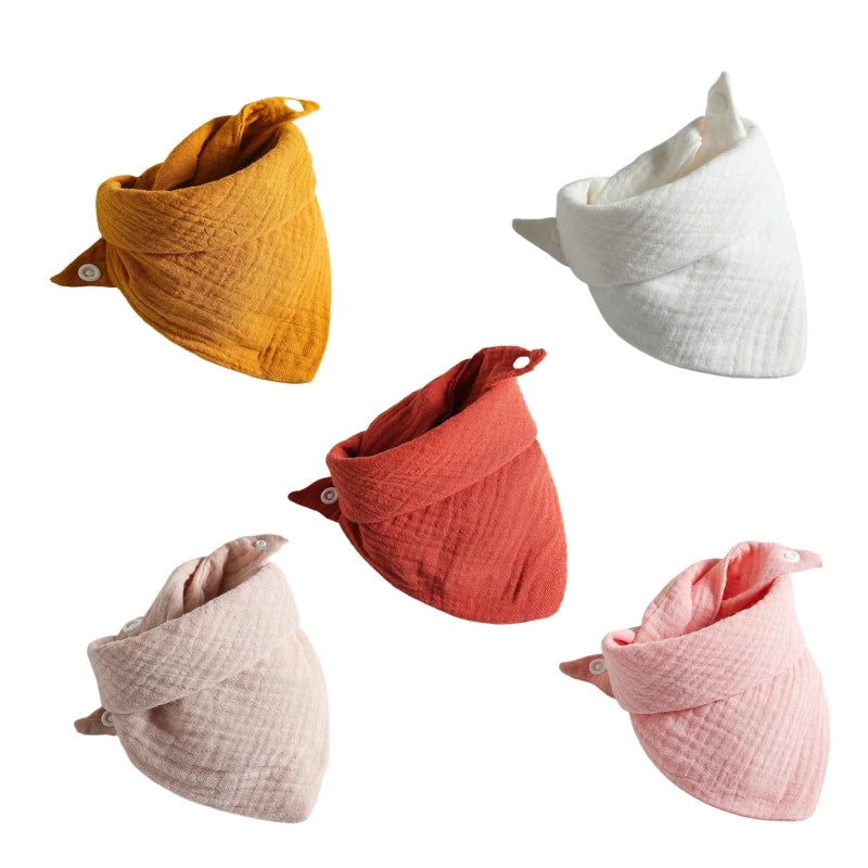 3PCS/5PCS Muslin Bibs Baby Face Towel Wash Cloth Drooling Bibs Toddlers Neck Scarf Baby Stuff Dropshipping