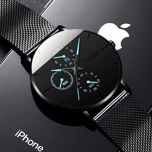 New Women Luxury Watches for Men Business Casual Ultra Thin Clock Male Stainless Steel Mesh Belt Quartz Watch relogio masculino