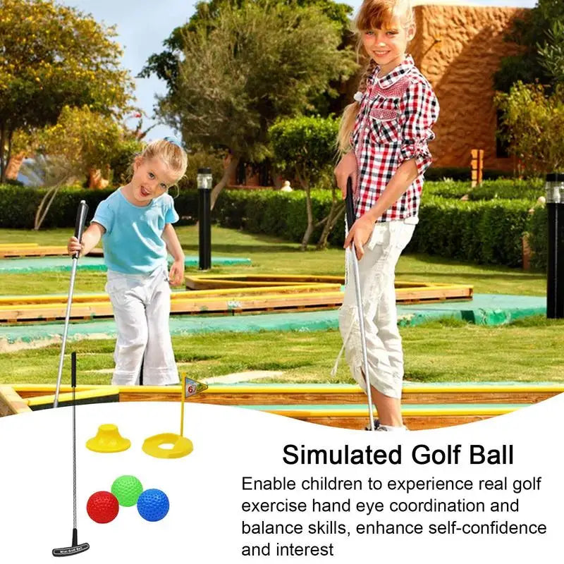 Portable Outdoor Golf Toys For Lawn Indoor Exercise Game With Training Golf Balls And Clubs Equipment Golf Toys Set