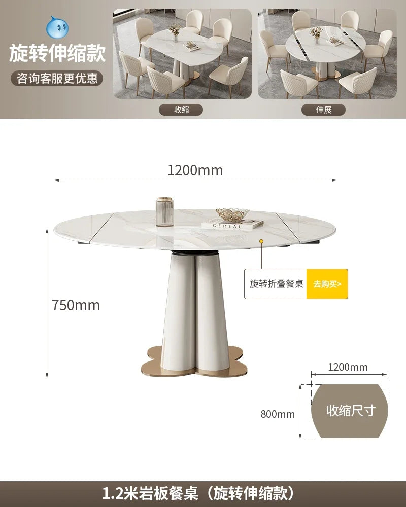 Modern Luxury Dining Table Italian Decoration European Minimalist Dining Table Nordic Marble Mesas De Comedor Home Furniture