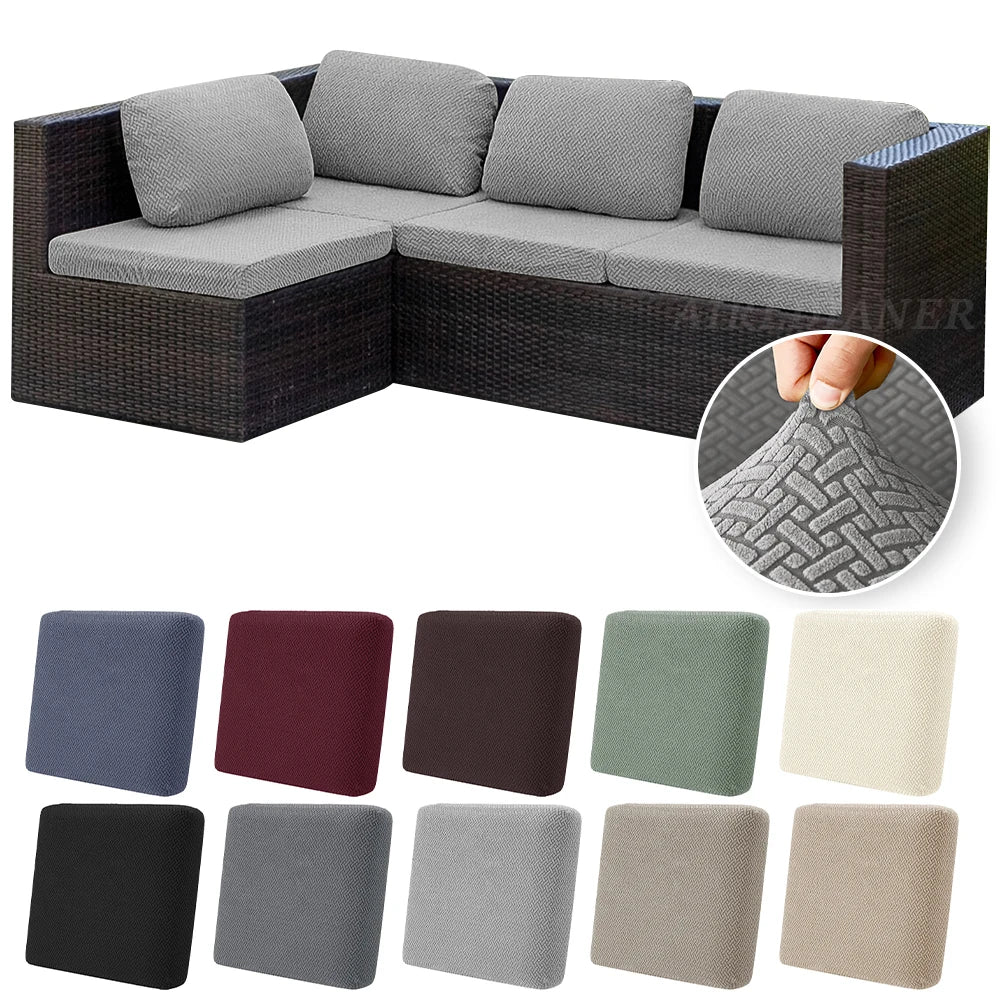 Outdoor Stretch Patio Sofa Cushion Covers Protector Stretch Removable Sofa Slipcover for Bedroom Office Living Room Home