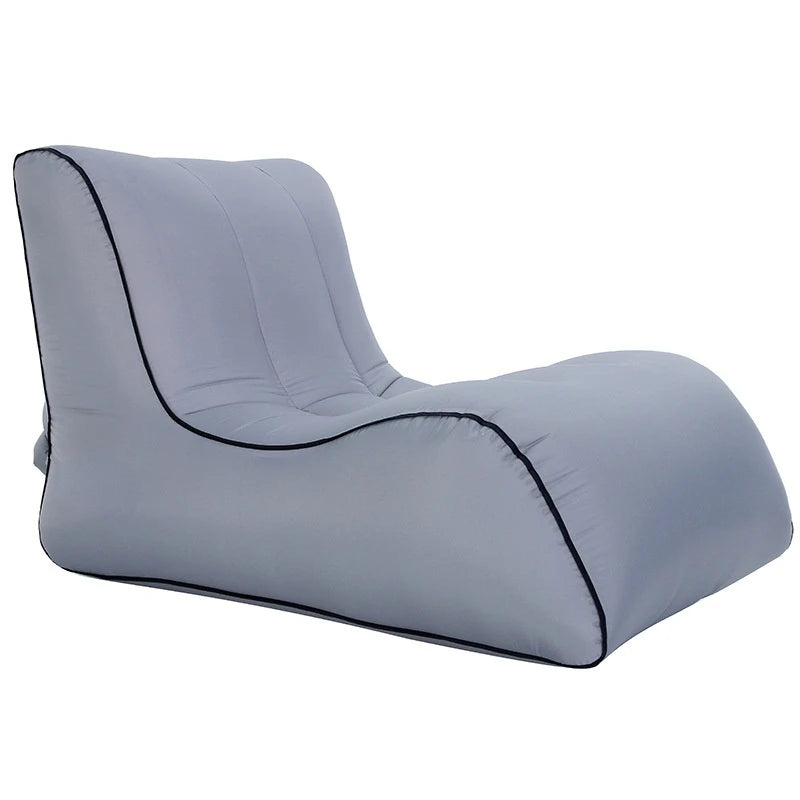 Outdoor Beach Inflatable Sofa Single Inflatable Sofa Lazy Cushion Bed Outdoor Furniture Camping Portable Folding Bed Seat