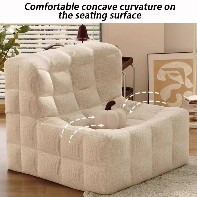 Relaxing Lazy Sofa 1 Person Living Room Corner Sofas Single Nordic Modern Cheap Sofas for Adult Bedroom Family Home Furniture
