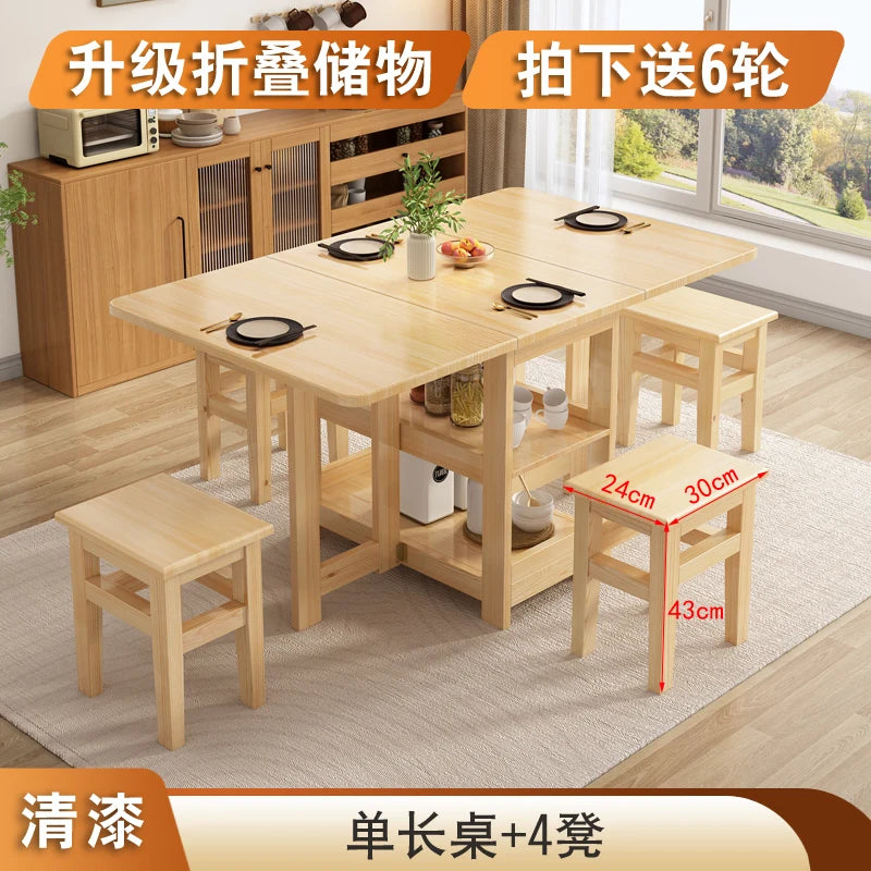 Simple Style Dining Table Decoration Luxury Minimalist Folding Tables Modern Mesas Y Sillas De Comedor Living Room Furniture