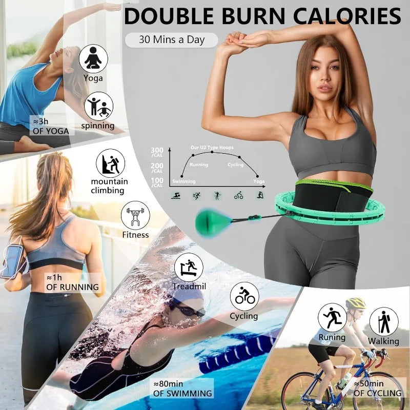 Fitness Hoop Weights to Exercise At Home Sports Entertainment Sport Equipment for Slimming Gym Ring Portable Body