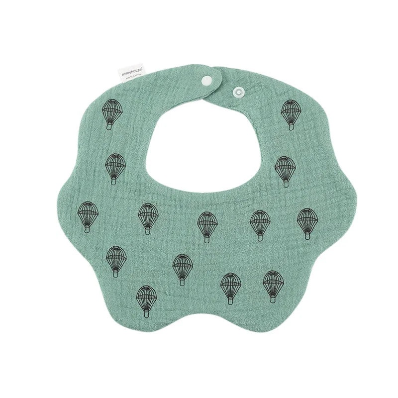 Baby Bibs Cotton Boys and Girls Bib Cute Print Newborn Burp Cloths Waterproof Infants Mesh Bibs Baby Feeding Accessories