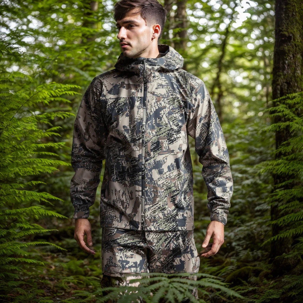 Men's hunting raincoat Dew point jacket camouflage fishing hunting clothing