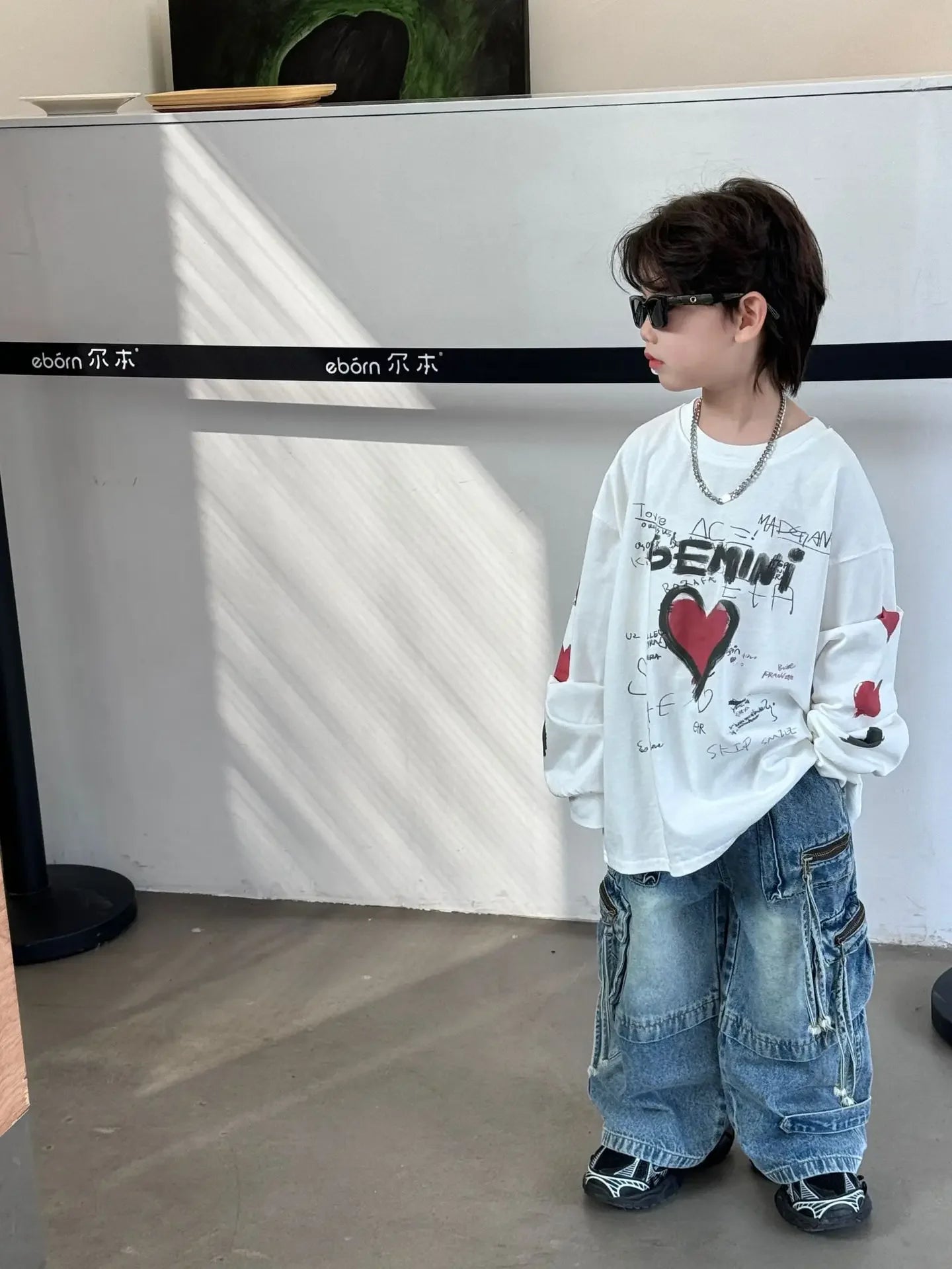 Baby Children Denim Pants Spring Autumn New Fashionable Cargo Jeans Boy Korean Style Casual Handsome Full Length Pocket Pants