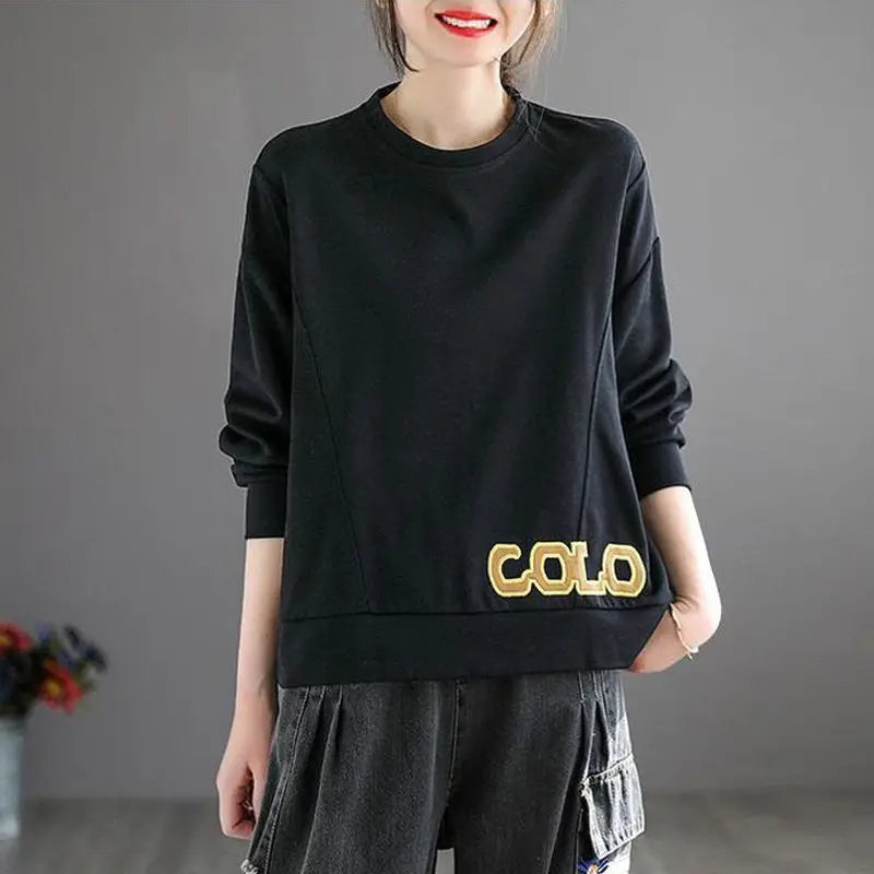 Women's Clothing Tops Autumn Long Sleeve Loose Casual
