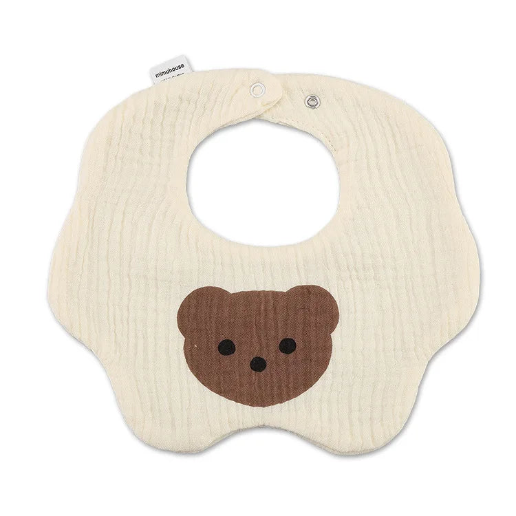 Baby Bibs Cotton Boys and Girls Bib Cute Print Newborn Burp Cloths Waterproof Infants Mesh Bibs Baby Feeding Accessories
