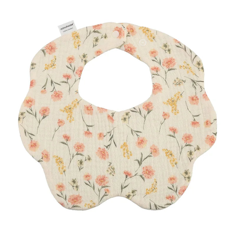 Baby Bibs Cotton Boys and Girls Bib Cute Print Newborn Burp Cloths Waterproof Infants Mesh Bibs Baby Feeding Accessories