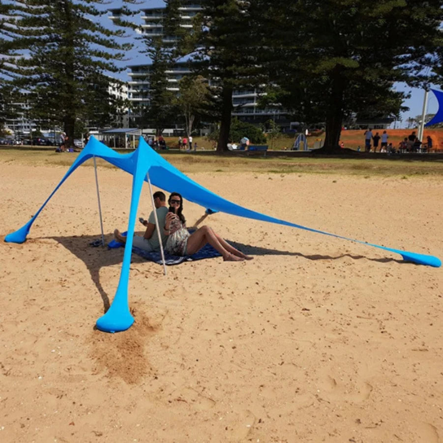 Beach tent Outdoor Beach Tent Sun Shelter Camping Shades Tents Windproof One-piece Beach Canopy Tents  Portable Family Tent