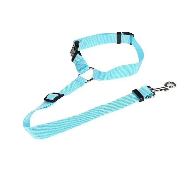 Pet Dog Accessories Pet Car Safety Rope Rear Seat Traction Rope Pet Supplies 2-in-1 Nylon Adjustable Dog Safety Belt Collar