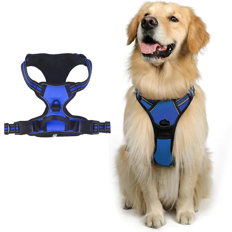 Pet rope vest style pet dog towing rope explosion-proof shockproof break free big dog chest strap reflective dog