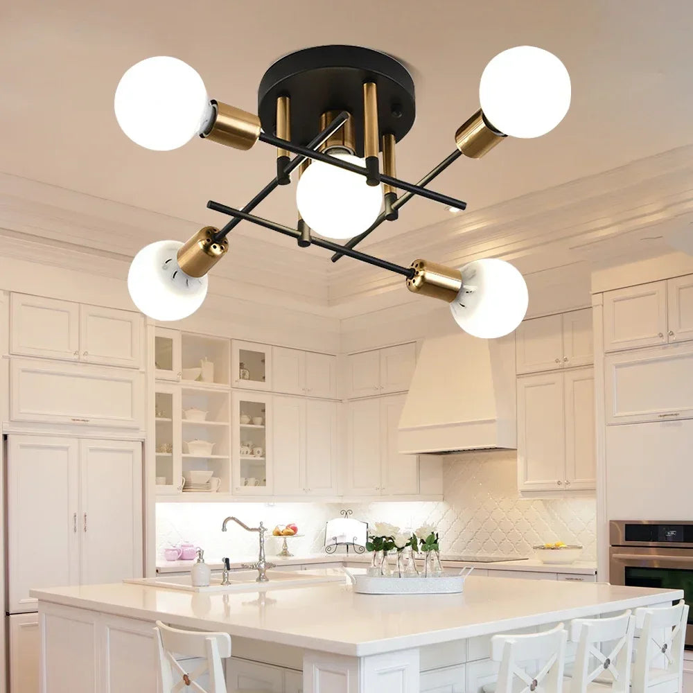 LED Lighting Modern Creative Warm Romantic Minimalist Golden Bedroom Personality Living Room Dining Room Ceiling Lamp