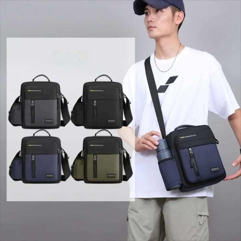 Men's Single-shoulder Bag, Crossbody Bag, Business Trend, Black Casual Messenger Bag, Multiple Colors ﻿