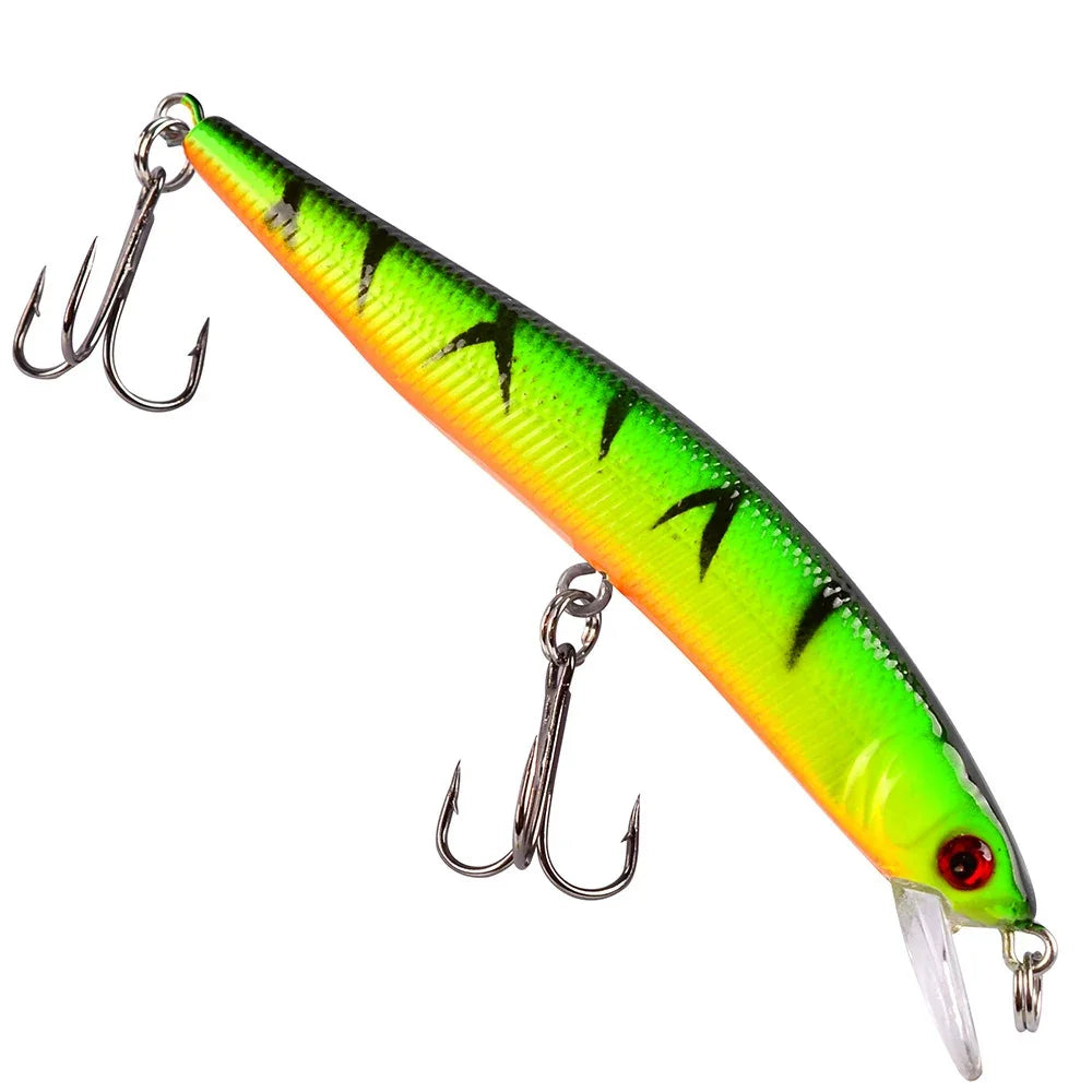 Floating Minnow Fishing Lure 10cm 9.5g 3D Eyes Crankbait Wobblers Artificial Plastic Hard Bait Bass Pike Jerkbait Fishing Tackle