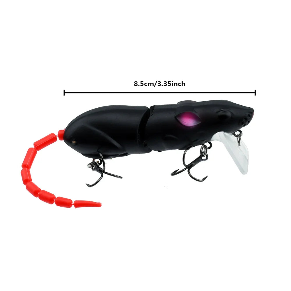15.5CM Mouse Lure Artificial Plastic Mouse Fishing Lure Swimbait Rat Pike Bass Minnow Floatingbaits Fishing Tackle Accessories