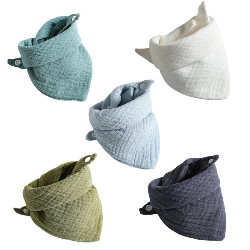 3PCS/5PCS Muslin Bibs Baby Face Towel Wash Cloth Drooling Bibs Toddlers Neck Scarf Baby Stuff Dropshipping