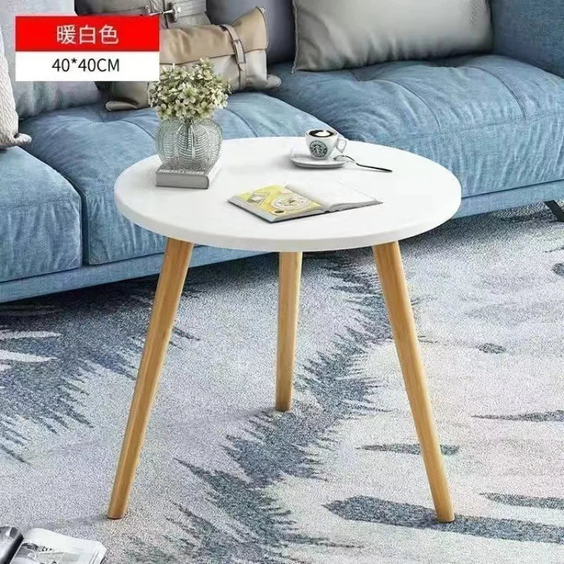 White Tulip Dining Table Balcony Rental Household Small Round Table Tea Table Bedroom Bedside Modern