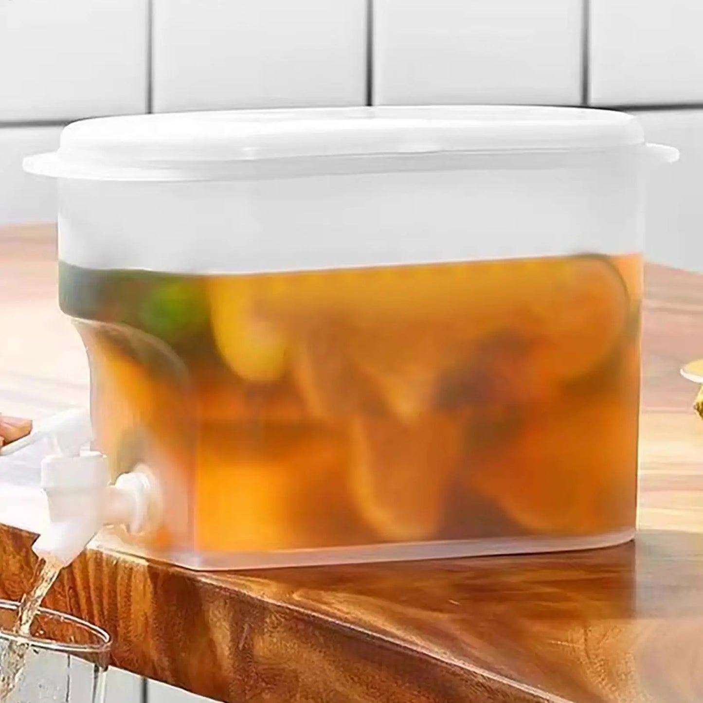 Fridge Drink Dispenser 2.8L Large Capacity Cold Water Kettle with Faucet Iced Beverage Dispenser Refrigerator With faucet