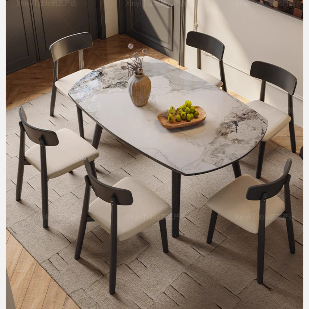 Modern White Dining Tables Extendable Nordic Luxury Waterproof Dining Tables Living Rectangle Mesa De Comedor Home Furniture