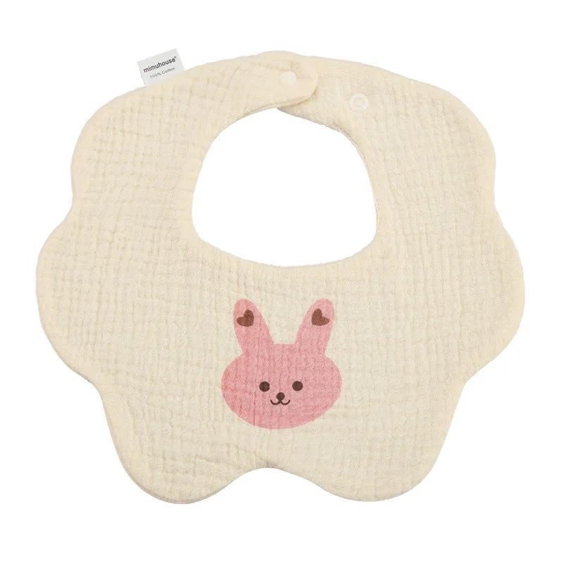 Baby Bibs Cotton Boys and Girls Bib Cute Print Newborn Burp Cloths Waterproof Infants Mesh Bibs Baby Feeding Accessories
