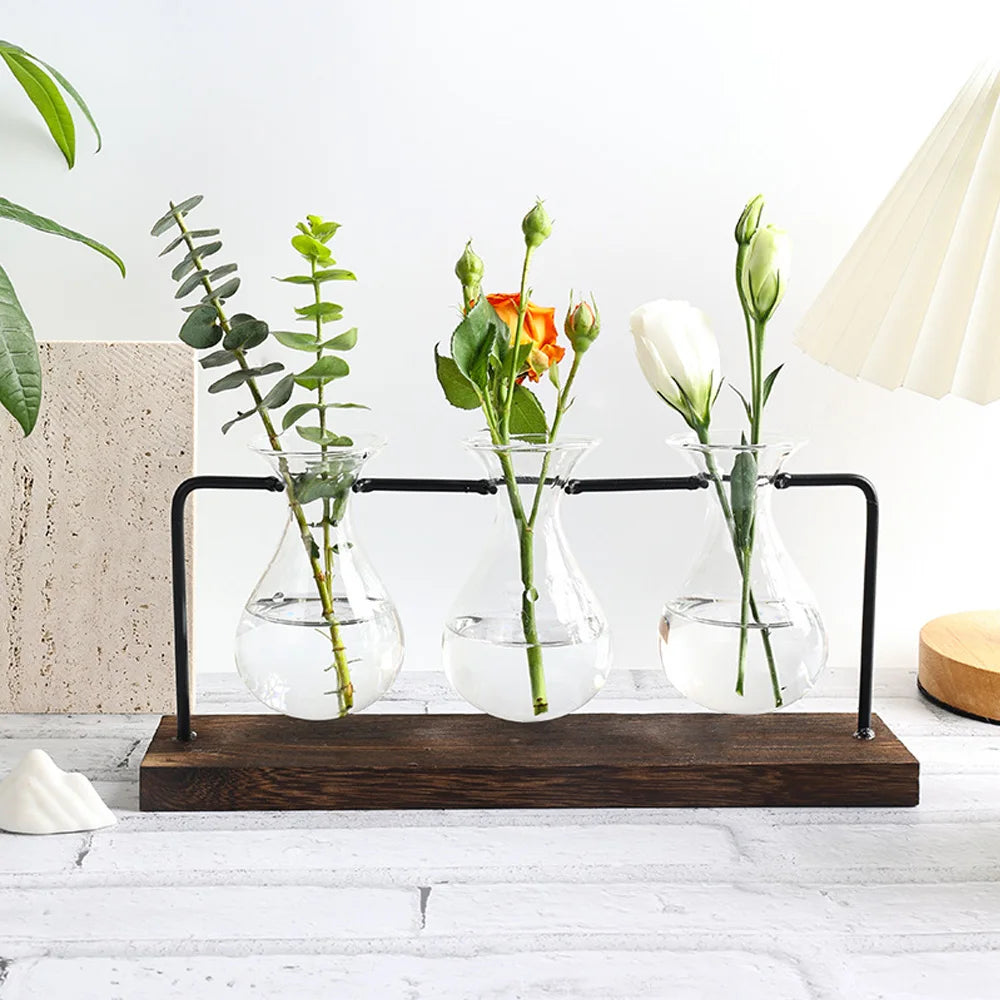 Glass vases for dining tables and interior decoration, suitable for modern Bohemian style vases for weddings and home decor
