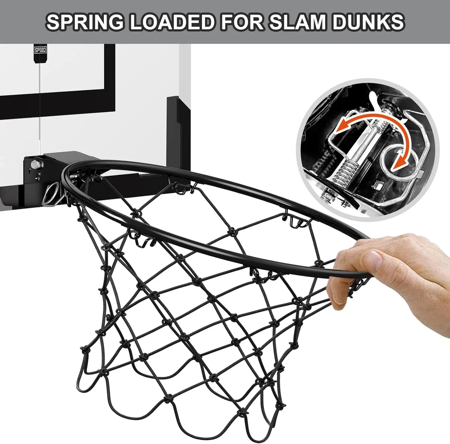 Indoor Basketball Hoop Set for Adults,Family Basketball Game for Door & Wall,Gift for Teens, and Adults,Halloween/Christmas