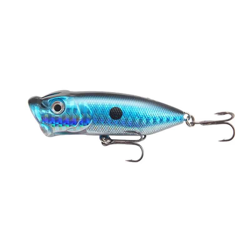 Fishing Lure 10g 65mm Floating Popper Artificial Wobbler Hard Bait with Hook for Pike Perch Winter Swimbait Trolling Crankbait