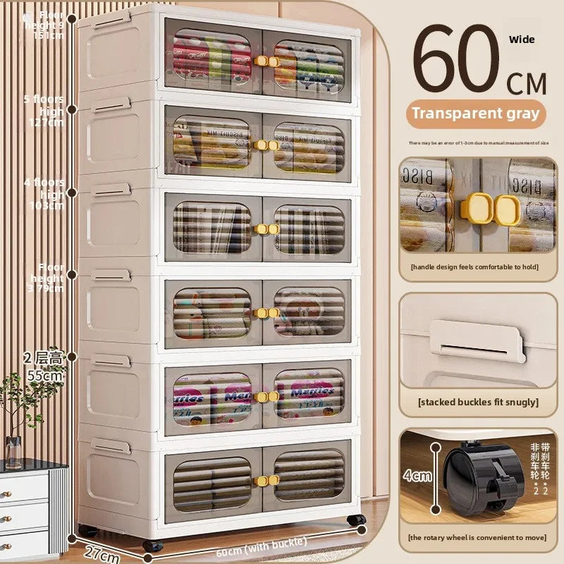 Household living room, toy cabinet, storage rack, storage cabinet, folding storage box, snack cabinet, finishing box.