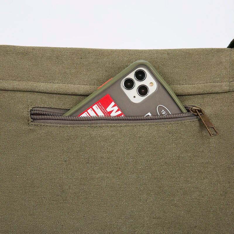 Women's Bag Large Capacity Shoudler Bag Canvas Message Bag Cartoon Cat Print Crossbody Bag For Women