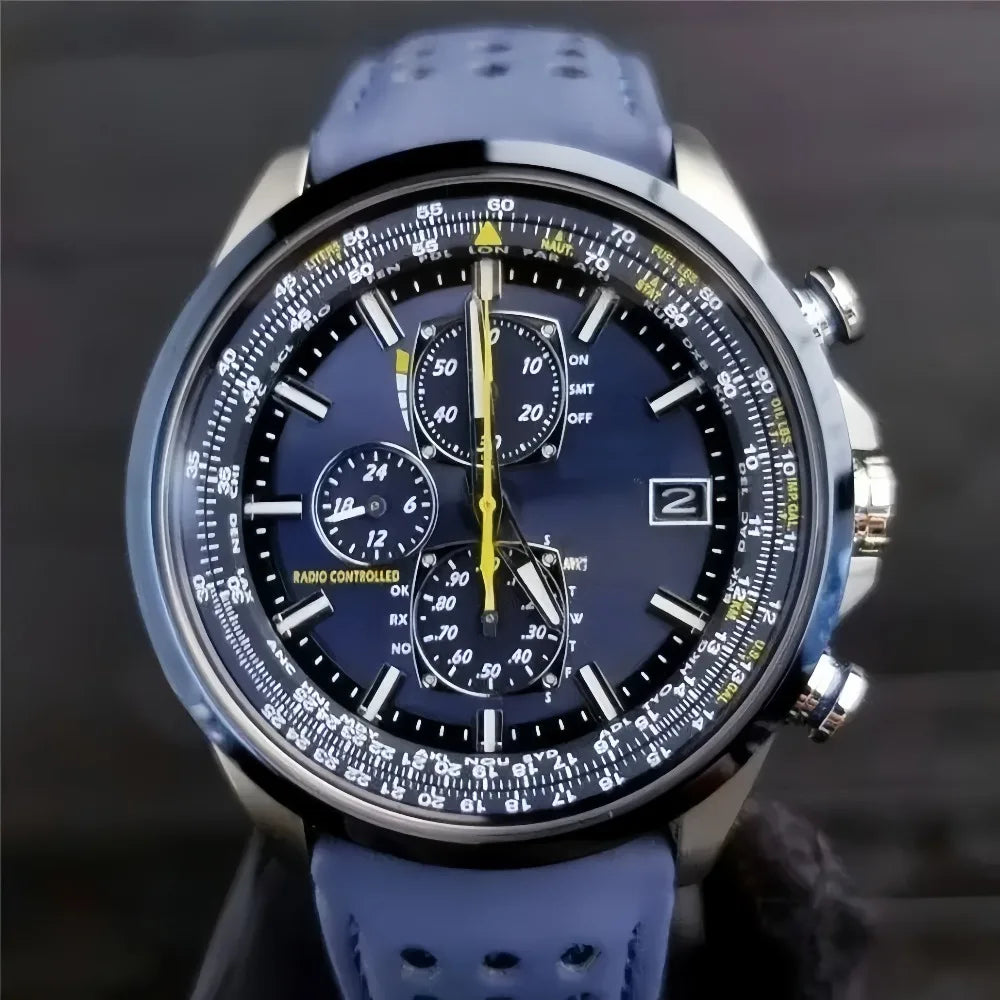 watches for men Quartz Watch Miyota Movement from Japan Multifunctional Series Six Needle Watch with 43mm Dial and Steel Strap