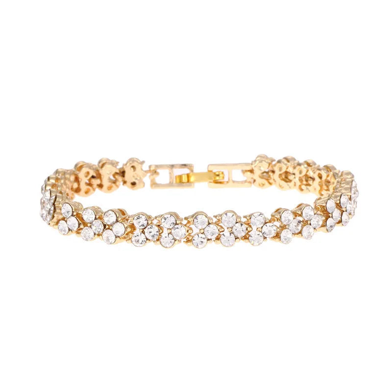 Women's Crystal Bracelet Gold Silver Rose Gold Color Bracelet Weight Bracelet Jewelry Браслеты На Руку Женские Pulseras Mujer 팔찌