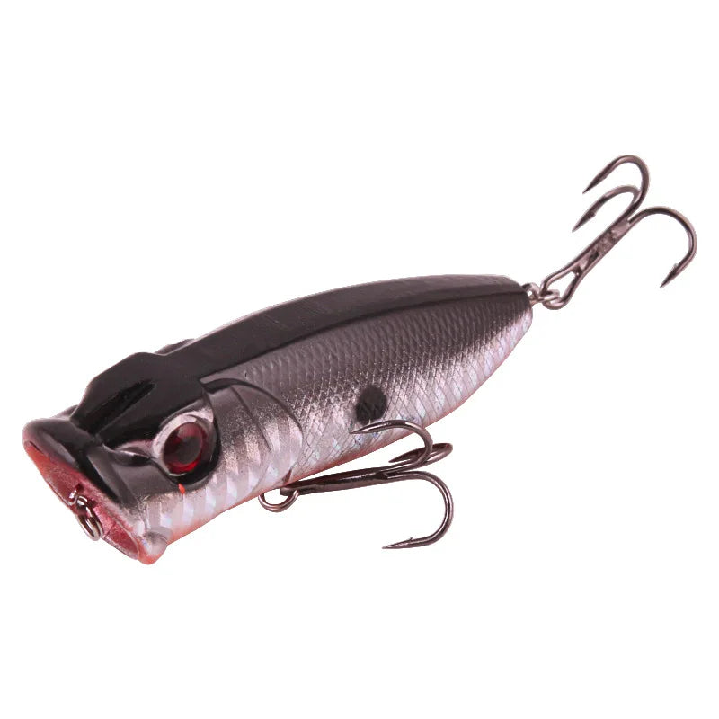 Fishing Lure 10g 65mm Floating Popper Artificial Wobbler Hard Bait with Hook for Pike Perch Winter Swimbait Trolling Crankbait