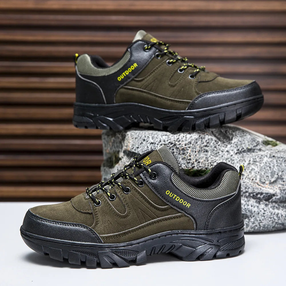 Outdoor Hiking Trekking Mountain Sports Shoes for Men Camping Hunting Walking Shoe Breathable Cushioning Nonslip Travel Sneakers
