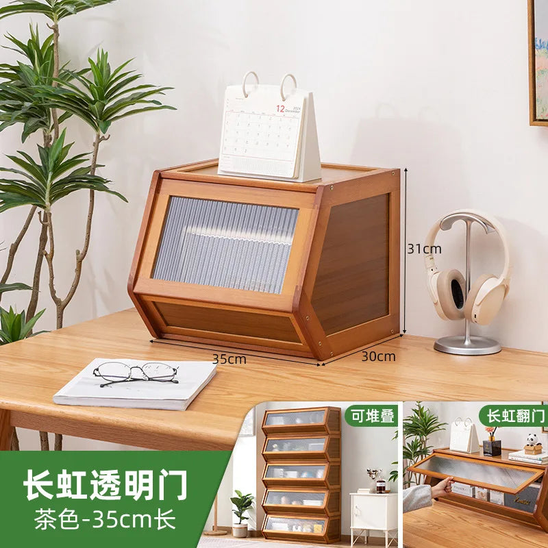 Multi functional stackable storage cabinet with lid, miscellaneous storage box, household storage box, bedside cabinet